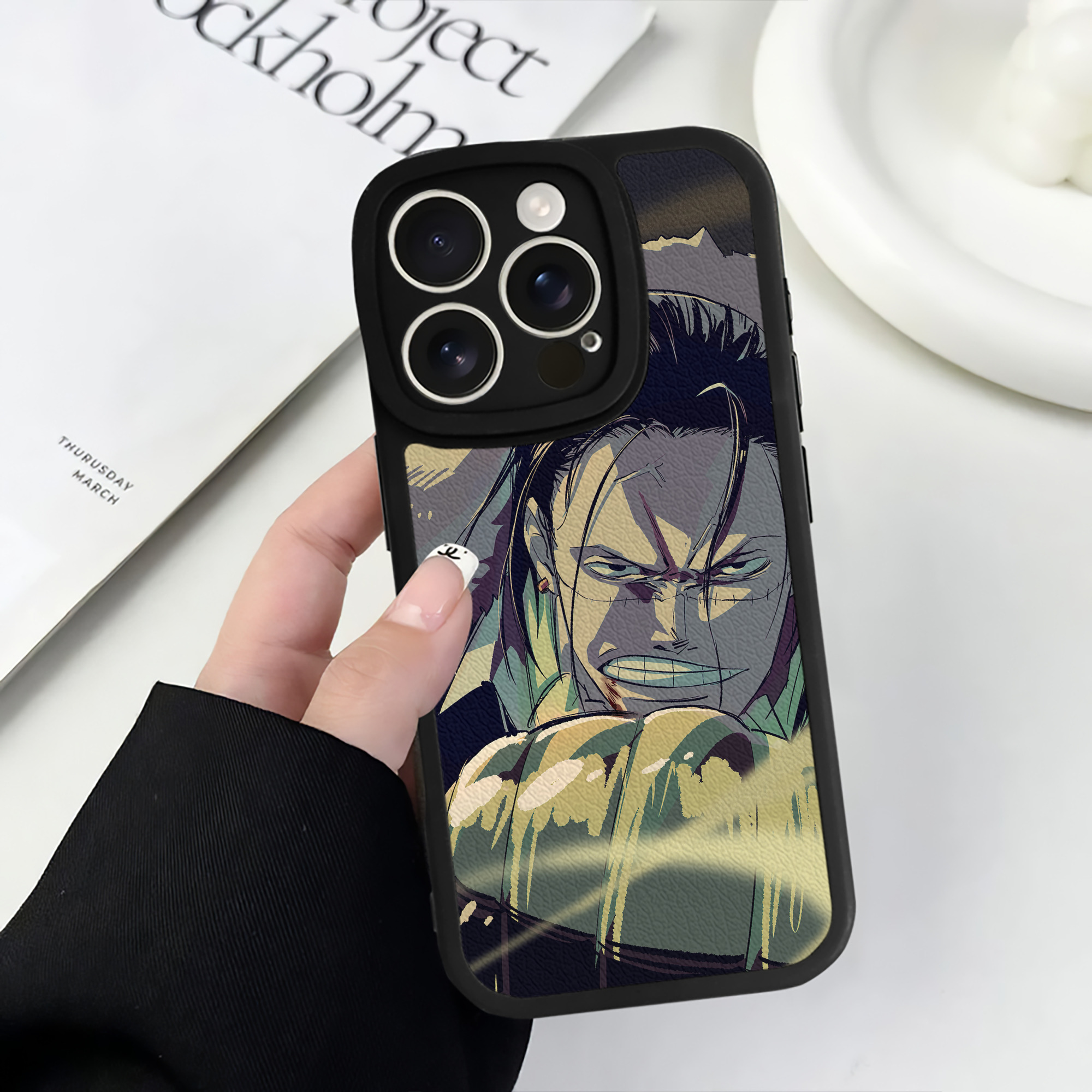 （画像用） ワンピース ONE PIECE 【iPhone 16シリーズ対応】シリコンスマホケース（レザー調） 材質：シリコン